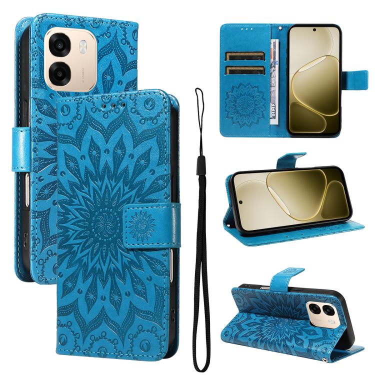 Embossed Sunflower Pattern Flip Leather Phone Case, For OPPO Find X9 Ultra 5G, For OPPO A6X 5G / A6 5G, For OPPO Reno15 Pro 5G Global, For OPPO Reno15 5G Global, For OPPO Find X9, For OPPO A6 Pro 4G / 5G Global, For OPPO Find X9 Pro                    ...