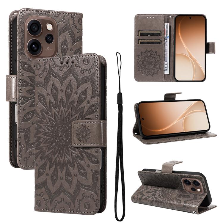 Embossed Sunflower Pattern Flip Leather Phone Case, For OPPO Find X9 Ultra 5G, For OPPO A6X 5G / A6 5G, For OPPO Reno15 Pro 5G Global, For OPPO Reno15 5G Global, For OPPO Find X9, For OPPO A6 Pro 4G / 5G Global, For OPPO Find X9 Pro                    ...