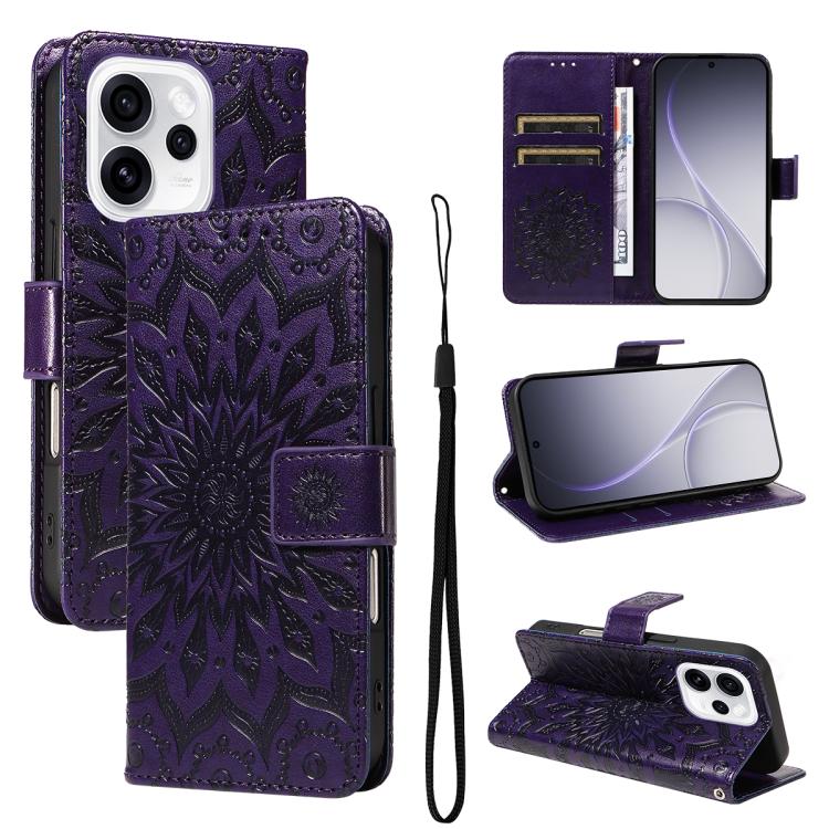 Embossed Sunflower Pattern Flip Leather Phone Case, For OPPO Find X9 Ultra 5G, For OPPO A6X 5G / A6 5G, For OPPO Reno15 Pro 5G Global, For OPPO Reno15 5G Global, For OPPO Find X9, For OPPO A6 Pro 4G / 5G Global, For OPPO Find X9 Pro                    ...