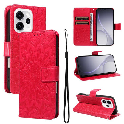 Embossed Sunflower Pattern Flip Leather Phone Case, For OPPO Find X9 Ultra 5G, For OPPO A6X 5G / A6 5G, For OPPO Reno15 Pro 5G Global, For OPPO Reno15 5G Global, For OPPO Find X9, For OPPO A6 Pro 4G / 5G Global, For OPPO Find X9 Pro                    ...