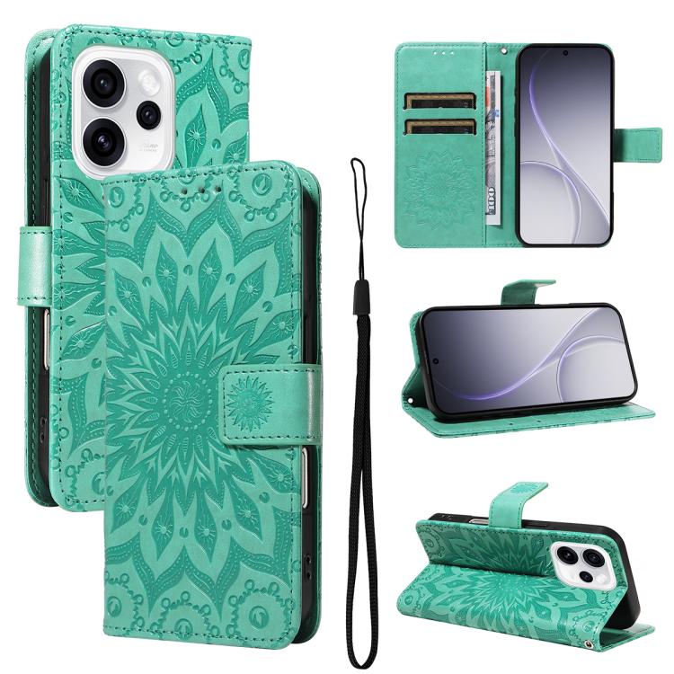 Embossed Sunflower Pattern Flip Leather Phone Case, For OPPO Find X9 Ultra 5G, For OPPO A6X 5G / A6 5G, For OPPO Reno15 Pro 5G Global, For OPPO Reno15 5G Global, For OPPO Find X9, For OPPO A6 Pro 4G / 5G Global, For OPPO Find X9 Pro                    ...