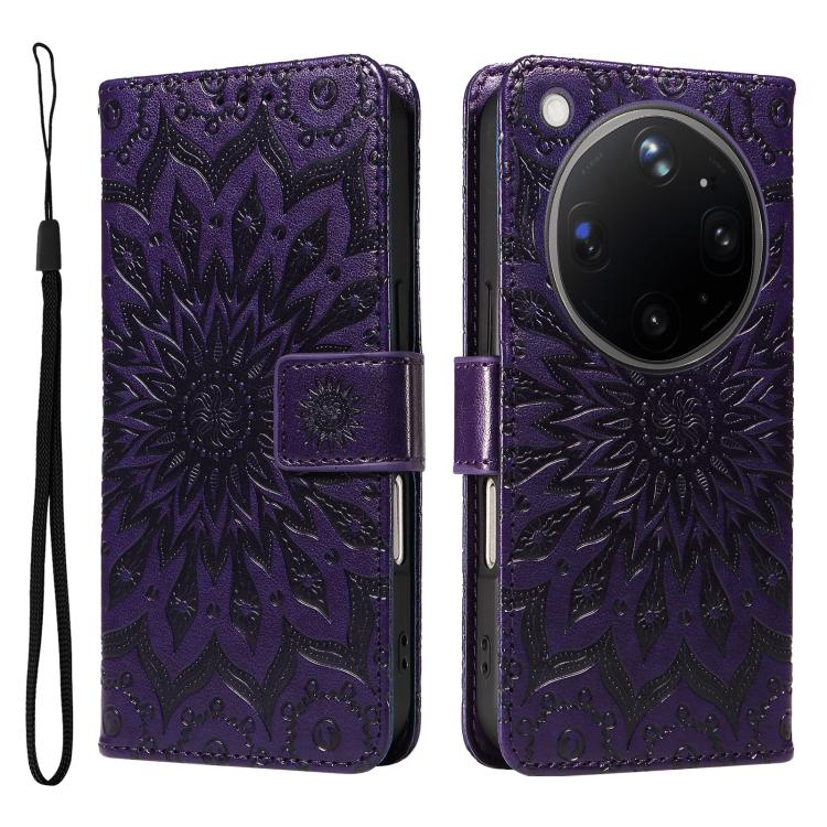 Embossed Sunflower Pattern Flip Leather Phone Case, For OPPO Find X9 Ultra 5G, For OPPO A6X 5G / A6 5G, For OPPO Reno15 Pro 5G Global, For OPPO Reno15 5G Global, For OPPO Find X9, For OPPO A6 Pro 4G / 5G Global, For OPPO Find X9 Pro                    ...