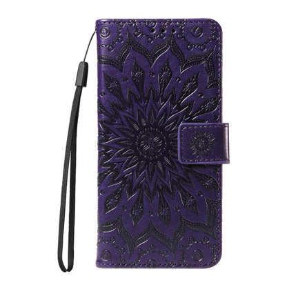 Embossed Sunflower Pattern Flip Leather Phone Case, For Xiaomi 15 Ultra 5G Global