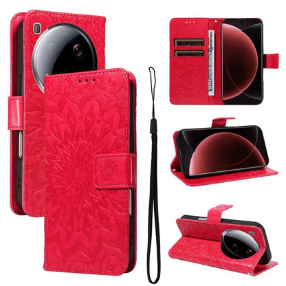 Embossed Sunflower Pattern Flip Leather Phone Case, For Xiaomi 15 Ultra 5G Global