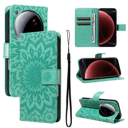 Embossed Sunflower Pattern Flip Leather Phone Case, For Xiaomi 15 Ultra 5G Global