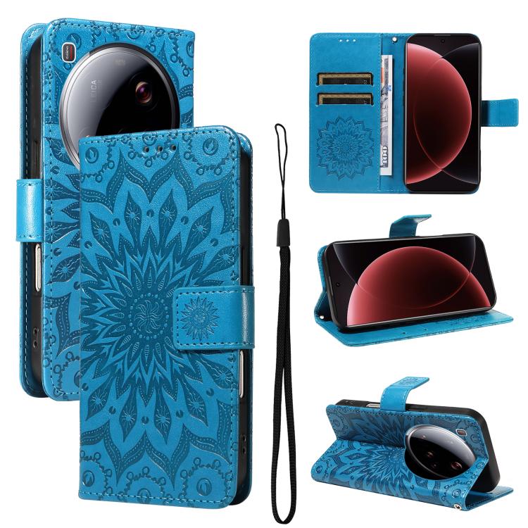 Embossed Sunflower Pattern Flip Leather Phone Case, For Xiaomi 15 Ultra 5G Global
