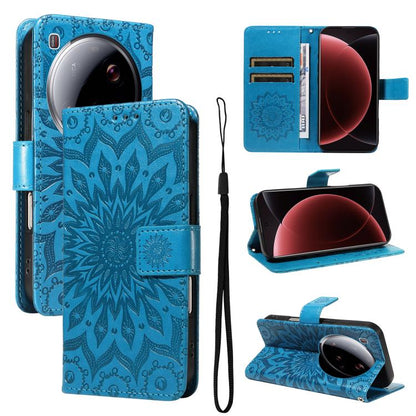 Embossed Sunflower Pattern Flip Leather Phone Case, For Xiaomi 15 Ultra 5G Global