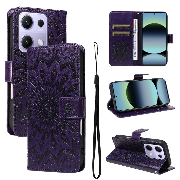 Embossed Sunflower Pattern Flip Leather Phone Case, For Xiaomi 17 Max 5G, For Xiaomi 17T Pro 5G Global, For Xiaomi 17T 5G Global, For Xiaomi Poco X8 Pro Max 5G, For Xiaomi Poco X8 Pro 5G, For Xiaomi 17 Ultra, For Xiaomi 17 Pro Max, For Xiaomi 17       ...