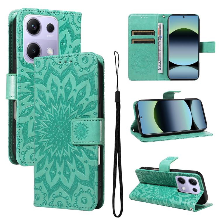 Embossed Sunflower Pattern Flip Leather Phone Case, For Xiaomi 17 Max 5G, For Xiaomi 17T Pro 5G Global, For Xiaomi 17T 5G Global, For Xiaomi Poco X8 Pro Max 5G, For Xiaomi Poco X8 Pro 5G, For Xiaomi 17 Ultra, For Xiaomi 17 Pro Max, For Xiaomi 17       ...