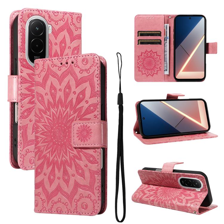 Embossed Sunflower Pattern Flip Leather Phone Case, For Xiaomi 17 Max 5G, For Xiaomi 17T Pro 5G Global, For Xiaomi 17T 5G Global, For Xiaomi Poco X8 Pro Max 5G, For Xiaomi Poco X8 Pro 5G, For Xiaomi 17 Ultra, For Xiaomi 17 Pro Max, For Xiaomi 17       ...