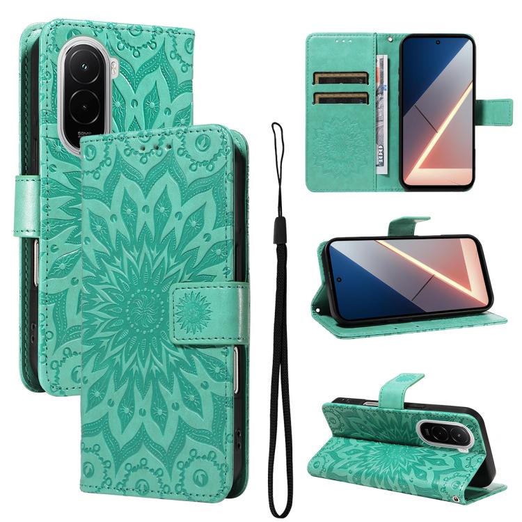 Embossed Sunflower Pattern Flip Leather Phone Case, For Xiaomi 17 Max 5G, For Xiaomi 17T Pro 5G Global, For Xiaomi 17T 5G Global, For Xiaomi Poco X8 Pro Max 5G, For Xiaomi Poco X8 Pro 5G, For Xiaomi 17 Ultra, For Xiaomi 17 Pro Max, For Xiaomi 17       ...