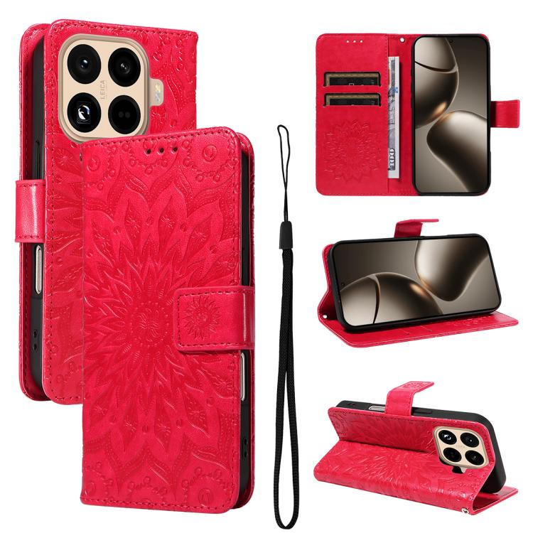 Embossed Sunflower Pattern Flip Leather Phone Case, For Xiaomi 17 Max 5G, For Xiaomi 17T Pro 5G Global, For Xiaomi 17T 5G Global, For Xiaomi Poco X8 Pro Max 5G, For Xiaomi Poco X8 Pro 5G, For Xiaomi 17 Ultra, For Xiaomi 17 Pro Max, For Xiaomi 17       ...