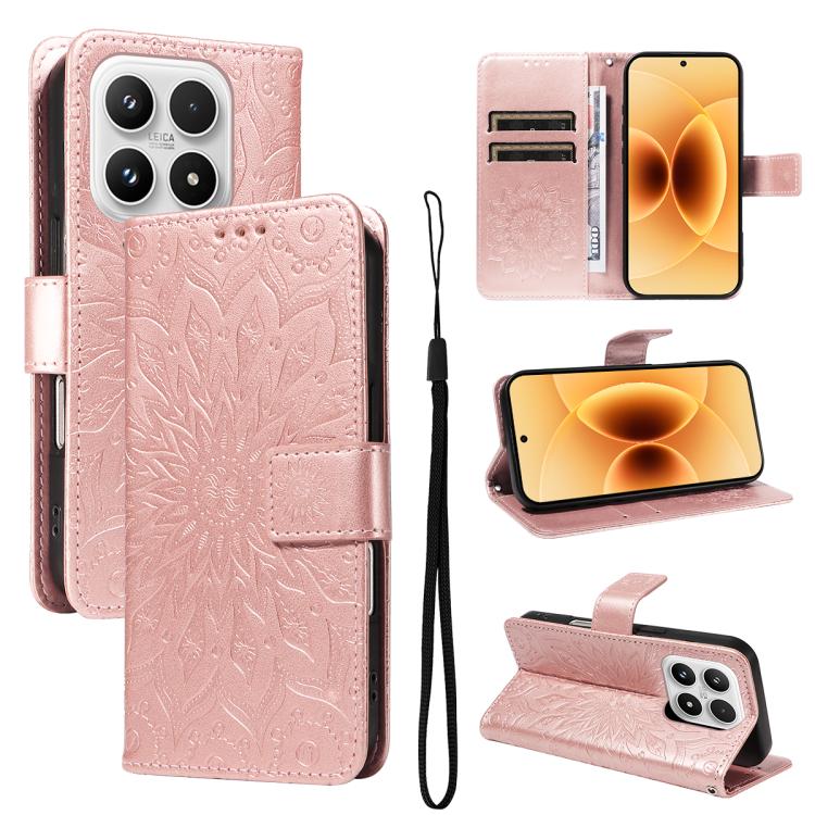 Embossed Sunflower Pattern Flip Leather Phone Case, For Xiaomi 17 Max 5G, For Xiaomi 17T Pro 5G Global, For Xiaomi 17T 5G Global, For Xiaomi Poco X8 Pro Max 5G, For Xiaomi Poco X8 Pro 5G, For Xiaomi 17 Ultra, For Xiaomi 17 Pro Max, For Xiaomi 17       ...