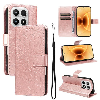 Embossed Sunflower Pattern Flip Leather Phone Case, For Xiaomi 17 Max 5G, For Xiaomi 17T Pro 5G Global, For Xiaomi 17T 5G Global, For Xiaomi Poco X8 Pro Max 5G, For Xiaomi Poco X8 Pro 5G, For Xiaomi 17 Ultra, For Xiaomi 17 Pro Max, For Xiaomi 17       ...