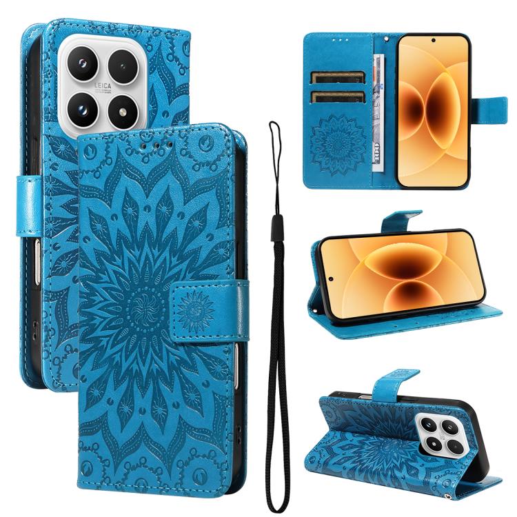 Embossed Sunflower Pattern Flip Leather Phone Case, For Xiaomi 17 Max 5G, For Xiaomi 17T Pro 5G Global, For Xiaomi 17T 5G Global, For Xiaomi Poco X8 Pro Max 5G, For Xiaomi Poco X8 Pro 5G, For Xiaomi 17 Ultra, For Xiaomi 17 Pro Max, For Xiaomi 17       ...