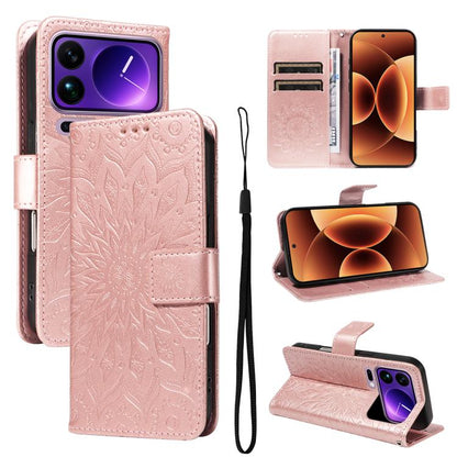 Embossed Sunflower Pattern Flip Leather Phone Case, For Xiaomi 17 Max 5G, For Xiaomi 17T Pro 5G Global, For Xiaomi 17T 5G Global, For Xiaomi Poco X8 Pro Max 5G, For Xiaomi Poco X8 Pro 5G, For Xiaomi 17 Ultra, For Xiaomi 17 Pro Max, For Xiaomi 17       ...
