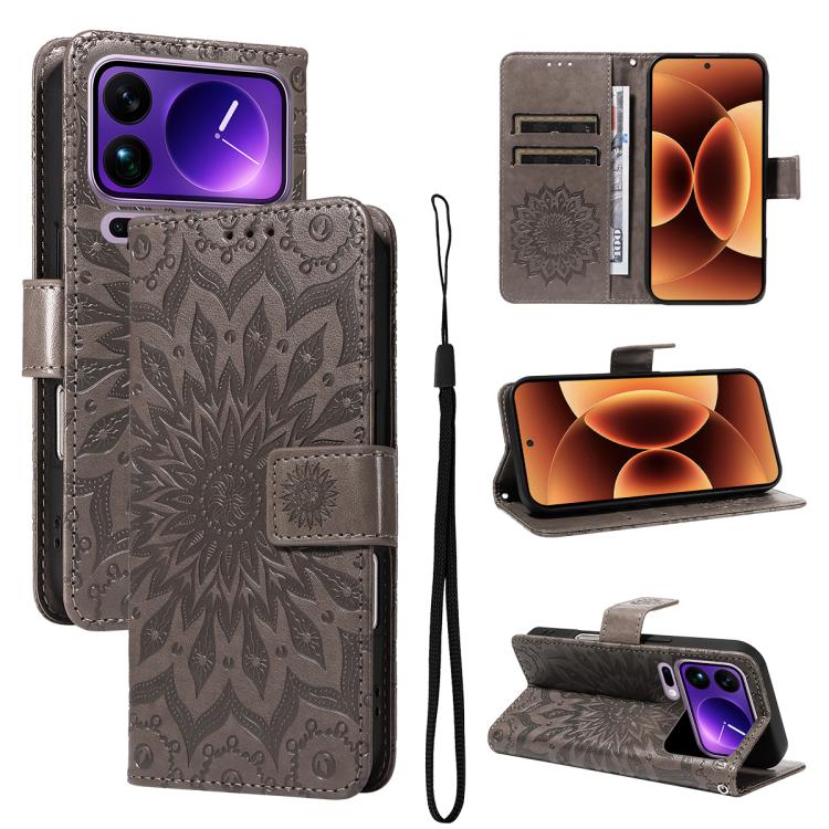 Embossed Sunflower Pattern Flip Leather Phone Case, For Xiaomi 17 Max 5G, For Xiaomi 17T Pro 5G Global, For Xiaomi 17T 5G Global, For Xiaomi Poco X8 Pro Max 5G, For Xiaomi Poco X8 Pro 5G, For Xiaomi 17 Ultra, For Xiaomi 17 Pro Max, For Xiaomi 17       ...
