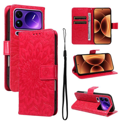 Embossed Sunflower Pattern Flip Leather Phone Case, For Xiaomi 17 Max 5G, For Xiaomi 17T Pro 5G Global, For Xiaomi 17T 5G Global, For Xiaomi Poco X8 Pro Max 5G, For Xiaomi Poco X8 Pro 5G, For Xiaomi 17 Ultra, For Xiaomi 17 Pro Max, For Xiaomi 17       ...