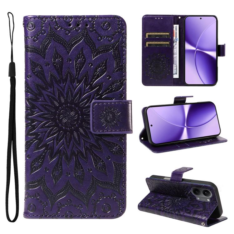 Embossed Sunflower Pattern Flip Leather Phone Case, For Xiaomi 17 Max 5G, For Xiaomi 17T Pro 5G Global, For Xiaomi 17T 5G Global, For Xiaomi Poco X8 Pro Max 5G, For Xiaomi Poco X8 Pro 5G, For Xiaomi 17 Ultra, For Xiaomi 17 Pro Max, For Xiaomi 17       ...