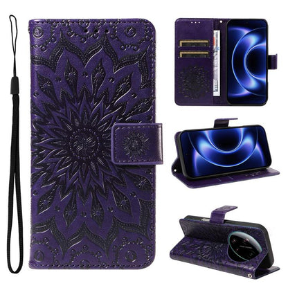 Embossed Sunflower Pattern Flip Leather Phone Case, For Xiaomi 17 Max 5G, For Xiaomi 17T Pro 5G Global, For Xiaomi 17T 5G Global, For Xiaomi Poco X8 Pro Max 5G, For Xiaomi Poco X8 Pro 5G, For Xiaomi 17 Ultra, For Xiaomi 17 Pro Max, For Xiaomi 17       ...
