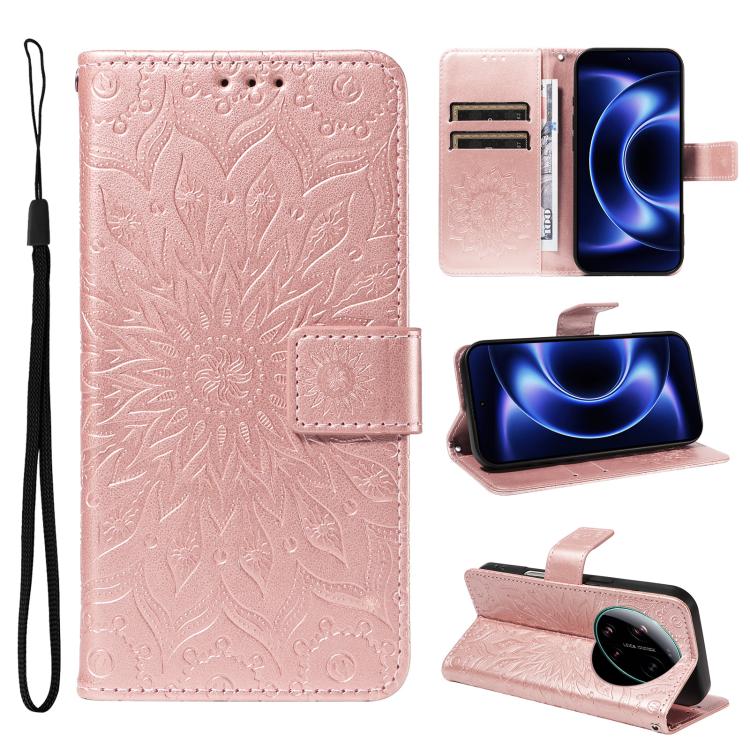 Embossed Sunflower Pattern Flip Leather Phone Case, For Xiaomi 17 Max 5G, For Xiaomi 17T Pro 5G Global, For Xiaomi 17T 5G Global, For Xiaomi Poco X8 Pro Max 5G, For Xiaomi Poco X8 Pro 5G, For Xiaomi 17 Ultra, For Xiaomi 17 Pro Max, For Xiaomi 17       ...