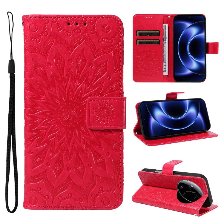 Embossed Sunflower Pattern Flip Leather Phone Case, For Xiaomi 17 Max 5G, For Xiaomi 17T Pro 5G Global, For Xiaomi 17T 5G Global, For Xiaomi Poco X8 Pro Max 5G, For Xiaomi Poco X8 Pro 5G, For Xiaomi 17 Ultra, For Xiaomi 17 Pro Max, For Xiaomi 17       ...