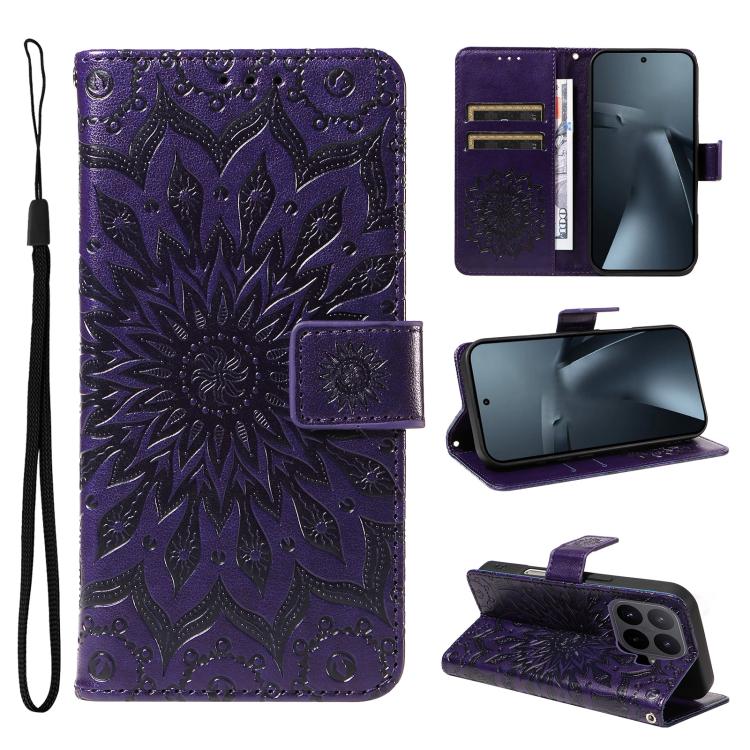 Embossed Sunflower Pattern Flip Leather Phone Case, For Xiaomi 17 Max 5G, For Xiaomi 17T Pro 5G Global, For Xiaomi 17T 5G Global, For Xiaomi Poco X8 Pro Max 5G, For Xiaomi Poco X8 Pro 5G, For Xiaomi 17 Ultra, For Xiaomi 17 Pro Max, For Xiaomi 17       ...