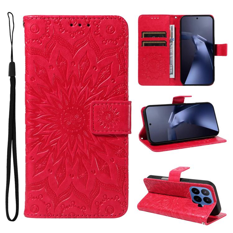 Embossed Sunflower Pattern Flip Leather Phone Case, For Xiaomi 17 Max 5G, For Xiaomi 17T Pro 5G Global, For Xiaomi 17T 5G Global, For Xiaomi Poco X8 Pro Max 5G, For Xiaomi Poco X8 Pro 5G, For Xiaomi 17 Ultra, For Xiaomi 17 Pro Max, For Xiaomi 17       ...