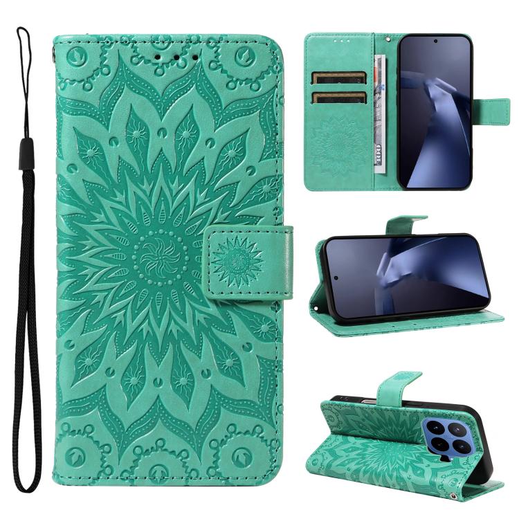 Embossed Sunflower Pattern Flip Leather Phone Case, For Xiaomi 17 Max 5G, For Xiaomi 17T Pro 5G Global, For Xiaomi 17T 5G Global, For Xiaomi Poco X8 Pro Max 5G, For Xiaomi Poco X8 Pro 5G, For Xiaomi 17 Ultra, For Xiaomi 17 Pro Max, For Xiaomi 17       ...