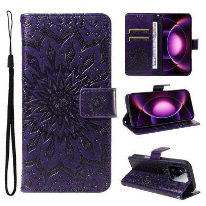 Embossed Sunflower Pattern Flip Leather Phone Case, For Xiaomi 17 Max 5G, For Xiaomi 17T Pro 5G Global, For Xiaomi 17T 5G Global, For Xiaomi Poco X8 Pro Max 5G, For Xiaomi Poco X8 Pro 5G, For Xiaomi 17 Ultra, For Xiaomi 17 Pro Max, For Xiaomi 17       ...