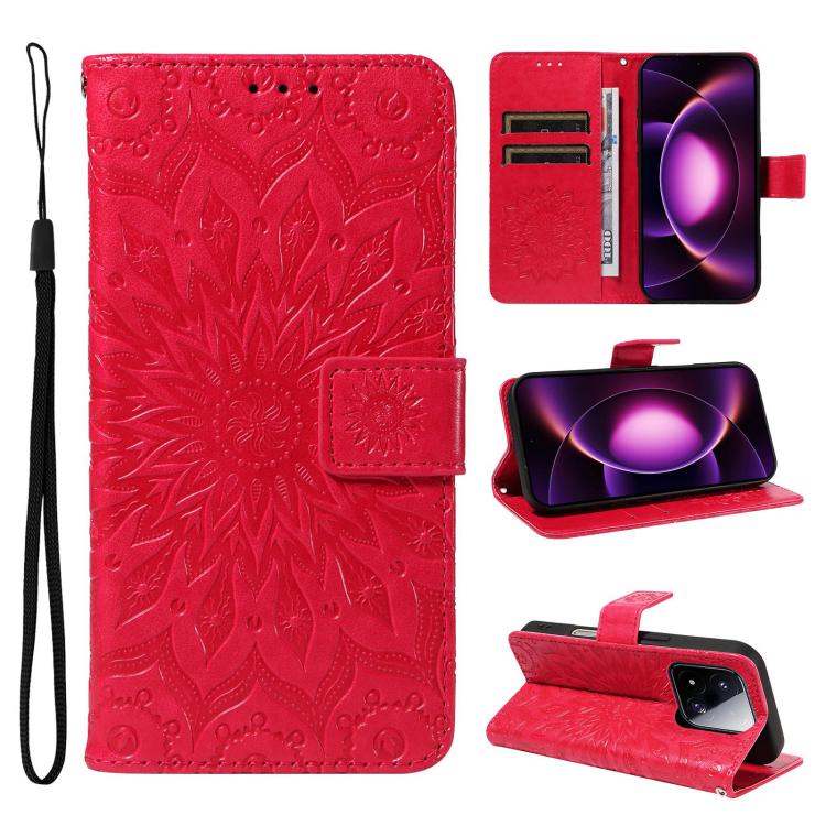 Embossed Sunflower Pattern Flip Leather Phone Case, For Xiaomi 17 Max 5G, For Xiaomi 17T Pro 5G Global, For Xiaomi 17T 5G Global, For Xiaomi Poco X8 Pro Max 5G, For Xiaomi Poco X8 Pro 5G, For Xiaomi 17 Ultra, For Xiaomi 17 Pro Max, For Xiaomi 17       ...