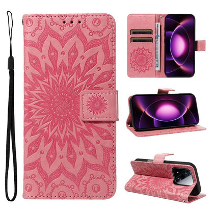 Embossed Sunflower Pattern Flip Leather Phone Case, For Xiaomi 17 Max 5G, For Xiaomi 17T Pro 5G Global, For Xiaomi 17T 5G Global, For Xiaomi Poco X8 Pro Max 5G, For Xiaomi Poco X8 Pro 5G, For Xiaomi 17 Ultra, For Xiaomi 17 Pro Max, For Xiaomi 17       ...