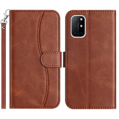 Dual-Folded S-shape Leather Phone Case, For OnePlus Ace 6, For OnePlus 15, For OnePlus Nord 5, For OnePlus Nord CE5, For OnePlus 13, For OnePlus 8T