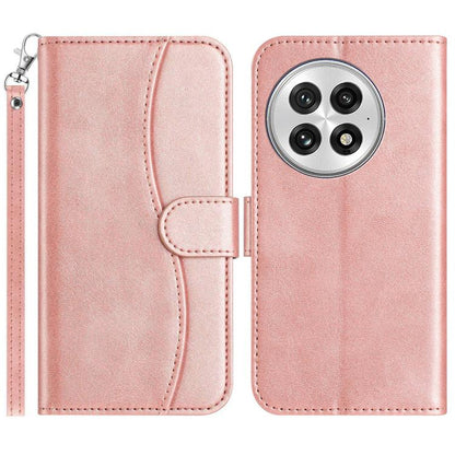 Dual-Folded S-shape Leather Phone Case, For OnePlus Ace 6, For OnePlus 15, For OnePlus Nord 5, For OnePlus Nord CE5, For OnePlus 13, For OnePlus 8T