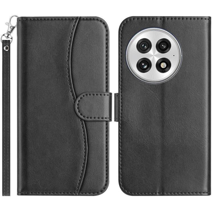 Dual-Folded S-shape Leather Phone Case, For OnePlus Ace 6, For OnePlus 15, For OnePlus Nord 5, For OnePlus Nord CE5, For OnePlus 13, For OnePlus 8T