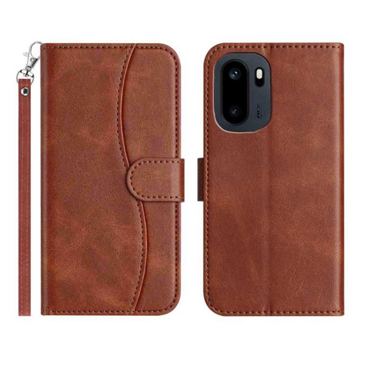 Dual-Folded S-shape Leather Phone Case, For OnePlus Ace 6, For OnePlus 15, For OnePlus Nord 5, For OnePlus Nord CE5, For OnePlus 13, For OnePlus 8T