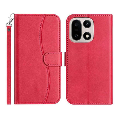Dual-Folded S-shape Leather Phone Case, For OnePlus Ace 6, For OnePlus 15, For OnePlus Nord 5, For OnePlus Nord CE5, For OnePlus 13, For OnePlus 8T