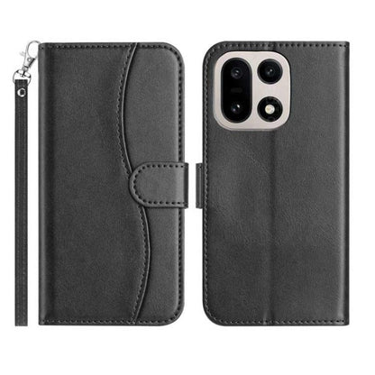 Dual-Folded S-shape Leather Phone Case, For OnePlus Ace 6, For OnePlus 15, For OnePlus Nord 5, For OnePlus Nord CE5, For OnePlus 13, For OnePlus 8T