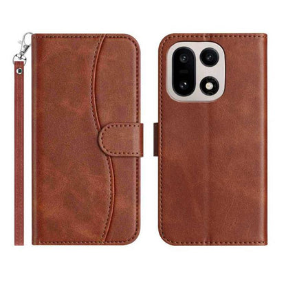 Dual-Folded S-shape Leather Phone Case, For OnePlus Ace 6, For OnePlus 15, For OnePlus Nord 5, For OnePlus Nord CE5, For OnePlus 13, For OnePlus 8T
