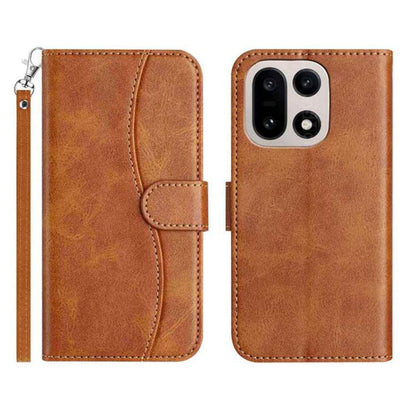 Dual-Folded S-shape Leather Phone Case, For OnePlus Ace 6, For OnePlus 15, For OnePlus Nord 5, For OnePlus Nord CE5, For OnePlus 13, For OnePlus 8T
