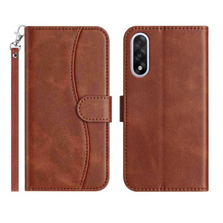 Dual-Folded S-shape Leather Phone Case, For OnePlus Ace 6, For OnePlus 15, For OnePlus Nord 5, For OnePlus Nord CE5, For OnePlus 13, For OnePlus 8T