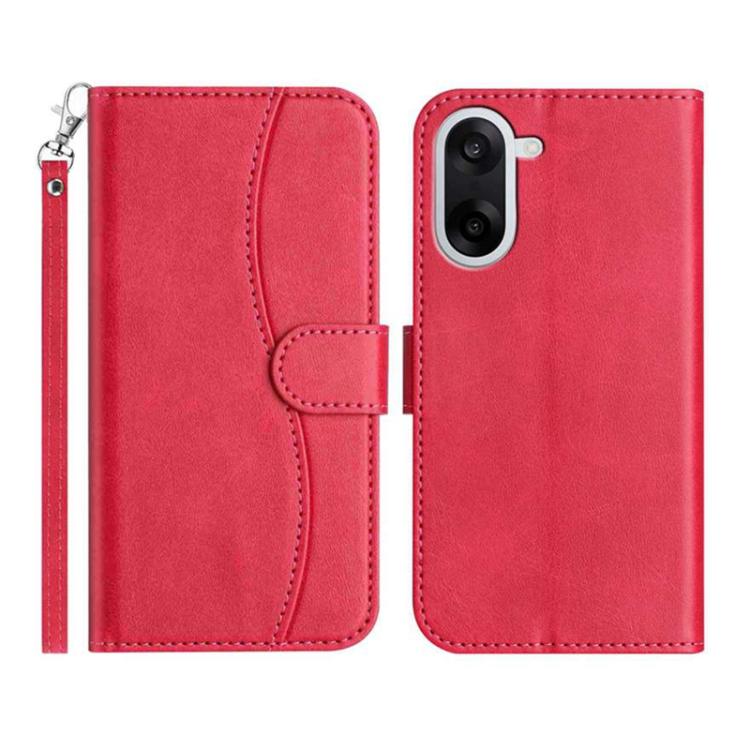 Dual-Folded S-shape Leather Phone Case, For OnePlus Ace 6, For OnePlus 15, For OnePlus Nord 5, For OnePlus Nord CE5, For OnePlus 13, For OnePlus 8T