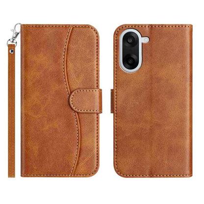 Dual-Folded S-shape Leather Phone Case, For OnePlus Ace 6, For OnePlus 15, For OnePlus Nord 5, For OnePlus Nord CE5, For OnePlus 13, For OnePlus 8T