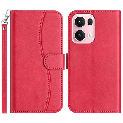 Dual-Folded S-shape Leather Phone Case, For OPPO Find X9, For OPPO A6 Pro 4G / 5G Global, For OPPO Find X9 Pro, For OPPO Reno13 Pro