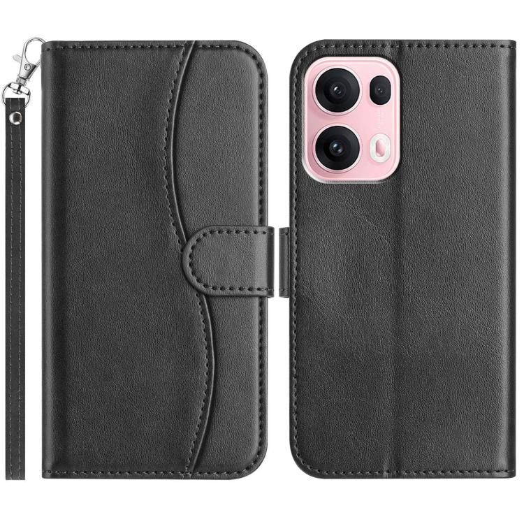 Dual-Folded S-shape Leather Phone Case, For OPPO Find X9, For OPPO A6 Pro 4G / 5G Global, For OPPO Find X9 Pro, For OPPO Reno13 Pro