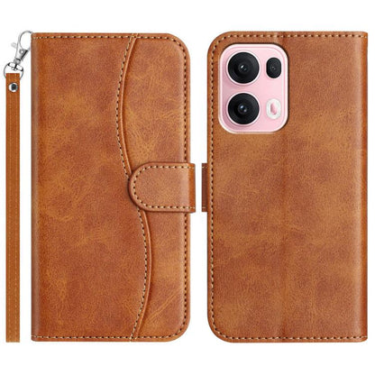 Dual-Folded S-shape Leather Phone Case, For OPPO Find X9, For OPPO A6 Pro 4G / 5G Global, For OPPO Find X9 Pro, For OPPO Reno13 Pro