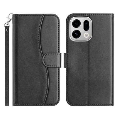 Dual-Folded S-shape Leather Phone Case, For OPPO Find X9, For OPPO A6 Pro 4G / 5G Global, For OPPO Find X9 Pro, For OPPO Reno13 Pro