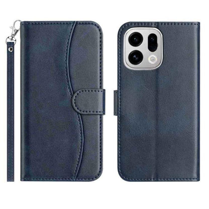 Dual-Folded S-shape Leather Phone Case, For OPPO Find X9, For OPPO A6 Pro 4G / 5G Global, For OPPO Find X9 Pro, For OPPO Reno13 Pro