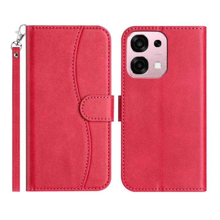 Dual-Folded S-shape Leather Phone Case, For OPPO Find X9, For OPPO A6 Pro 4G / 5G Global, For OPPO Find X9 Pro, For OPPO Reno13 Pro