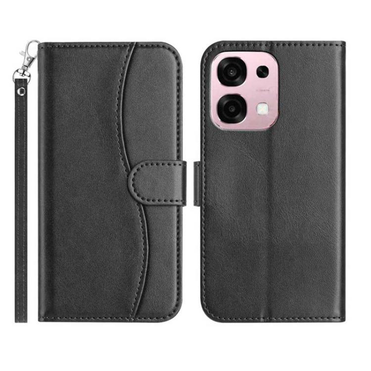 Dual-Folded S-shape Leather Phone Case, For OPPO Find X9, For OPPO A6 Pro 4G / 5G Global, For OPPO Find X9 Pro, For OPPO Reno13 Pro